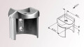 Nutrohrverbinder, Adapter für rundes Glasleistenrohr - huero.de