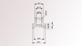 Rohrstütze | Ø 42,4 mm | zur seitlichen Pfostenmontage | Höhe u. Neigung verstellbar | für Rohr Ø 42,4 mm