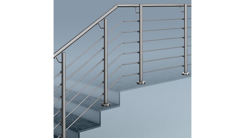 Reling-PLUS-Geländer | Treppenanschluss | aufgeschraubte Montage