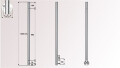 Edelstahl Handlauf freistehend | 1,1 m | seitlich | seitlicher Handlaufträger