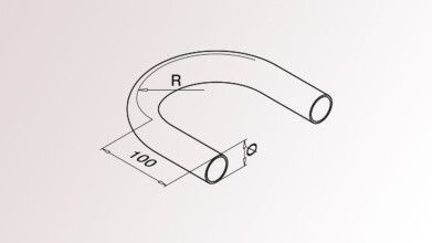 Rohrbogen 180° |  r=121 mm | Rohr Ø 60,3 x 2,0 mm | V2A | Auslaufartikel