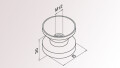 Innenkern für Treppenadapter | Rohr Ø 48,3 x 2,6 mm | M12 Gewinde | V2A | Auslaufartikel