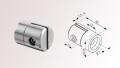Edelstahl Lochblechhalter | für 2 bis 4 mm Blech | flach | V4A | Auslaufartikel