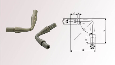 Rohrverbinder | V4A | Eckbogen 90° | flexibel/aufbiegbar | für Rohr Ø 12,0 x 2,0 mm