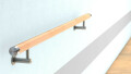 Holzhandlauf mit zwei Handlaufträgern im UG-Design | huero.de