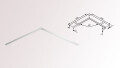 Flaches Edelstahl U-Profil | 90°-Eckverbinder | 500 x 500 mm