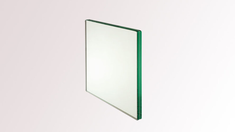 Glasscheibe für Ganzglasgeländer, Klarglas inkl. Sichtschutzfolie, VSG, Höhe 1.000 mm 16,76 mm (VSG) 950 mm