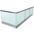 Ganzglasgeländer mit Klarglas inkl. Sichtschutzfolie | aufgeschraubt | L-Form | Handlauf eckig | Home | huero.de