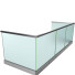 Ganzglasgeländer mit Klarglas inkl. Sichtschutzfolie | seitlich | U-Form | Handlauf eckig | Business | huero.de
