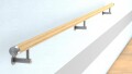 Holzhandlauf (Eiche) mit zwei Handlaufträgern im UG-Design | huero.de