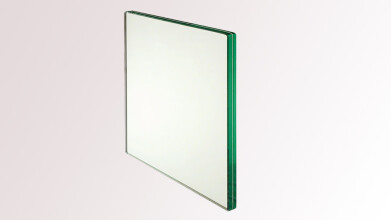 Eck-Glasplatte für Glas-Pfostengeländer | seitliche Montage | klar (100% transparent)