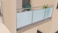 Linien-Glasgeländer | Klarglas (inkl. Sichtschutzfolie) | aufgeschraubt | I-Form