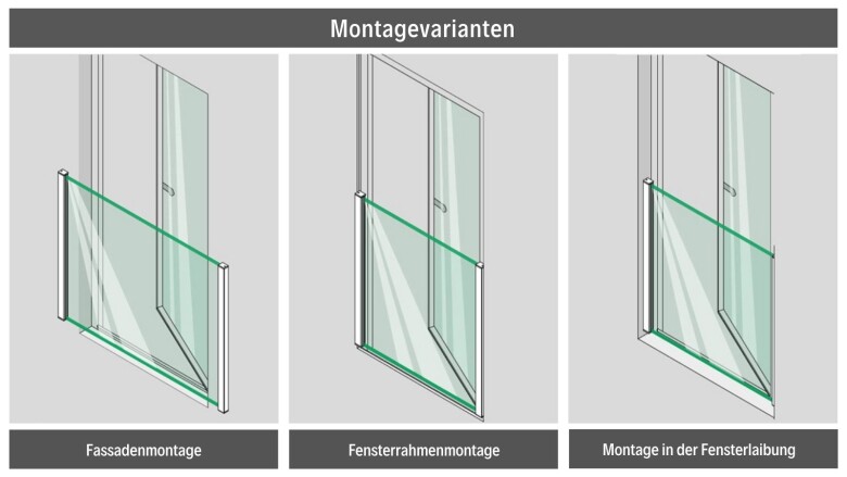 Französischer Balkon | Alu Profile silber eloxiert | Klarglas | VSG 12,76 mm | Höhe 1,1 m | bis 1,0 m Breite
