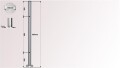 Geländerpfosten | Edelstahlpfosten mit Durchgangsbohrung für Glas-Geländer | huero.de